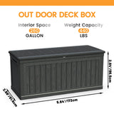 260 Gallon Large Outdoor Storage XXL Deck Box
