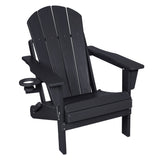 Folding Adirondack Chair with Side Table, 3-Piece Set