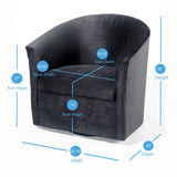 Eden - Swivel Chair With Upholstery And Hardwood Frame