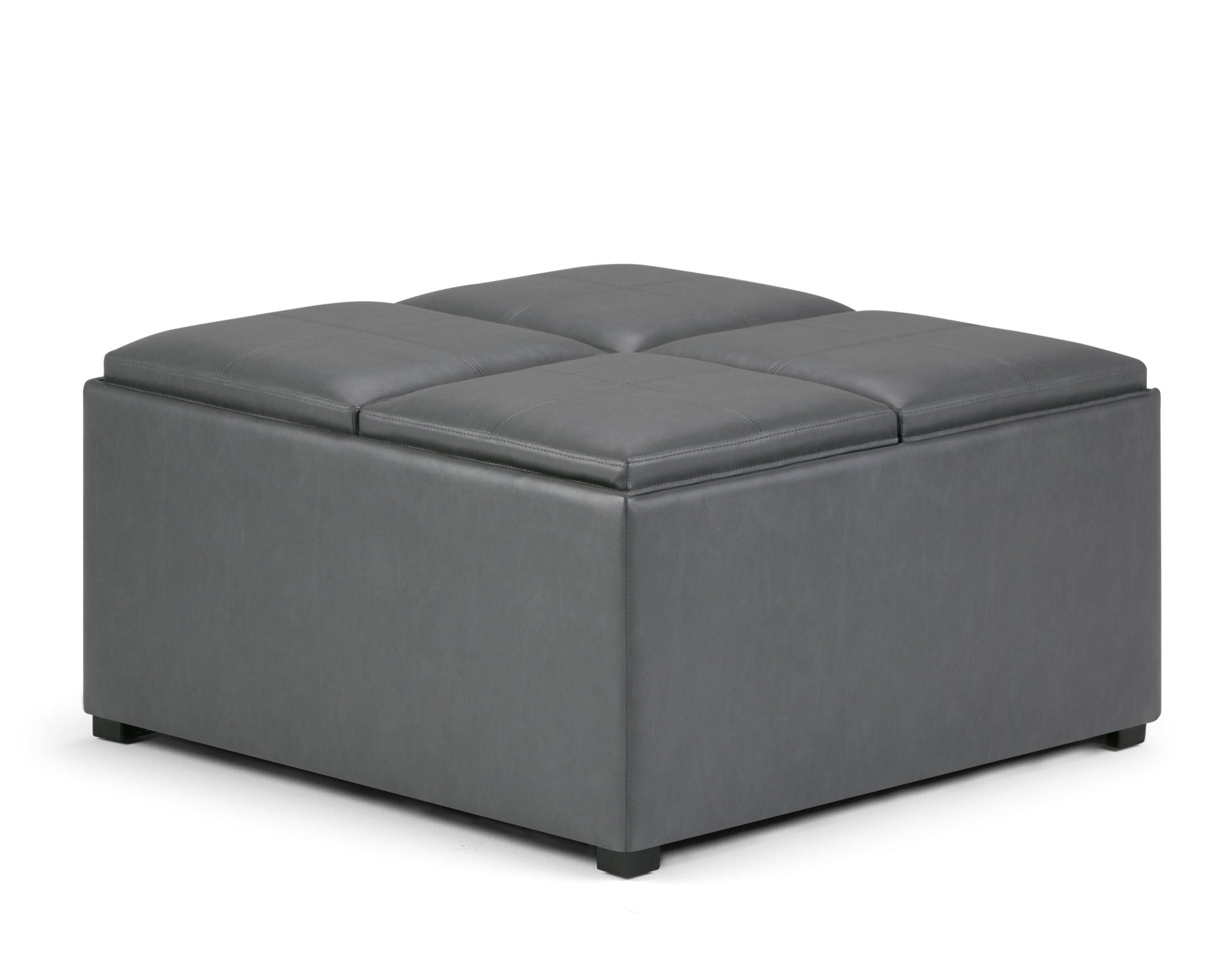 Avalon - Square Coffee Table, Storage Ottoman