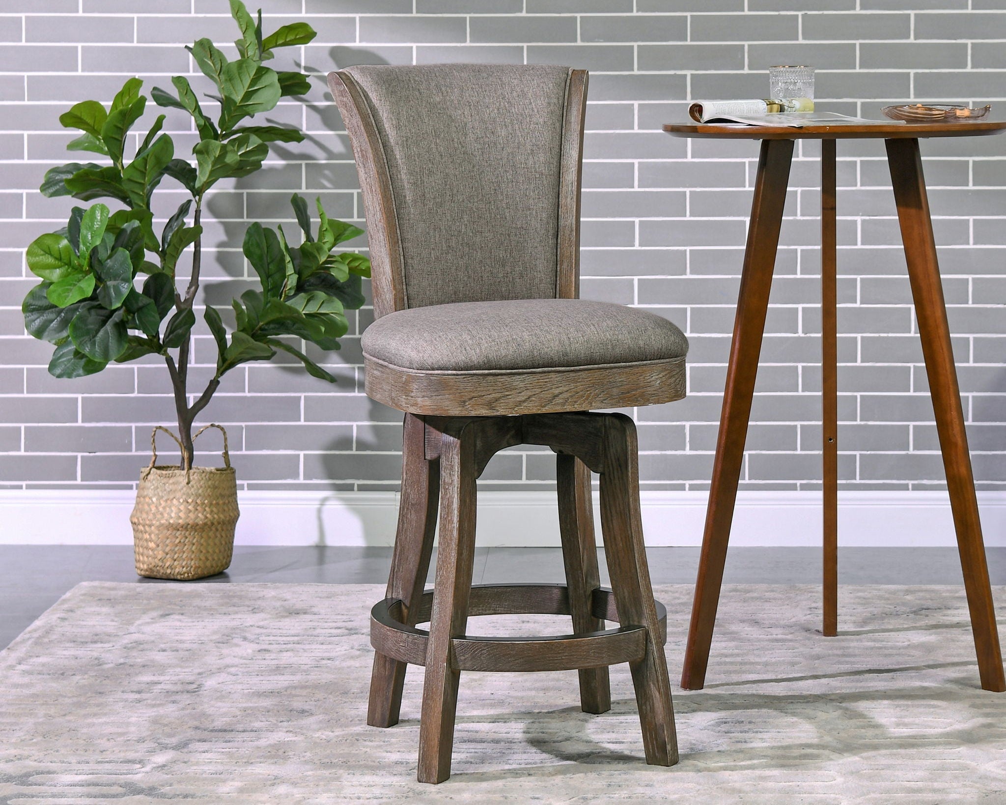 Henry - Armless Swivel Counter Height Bar Stool