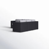 Luxurious Wicker Patio Sectional With Weather Resistant Sunbrella Cushions