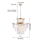 Golden Luxury Crystal Chandelier 23.6 Inch