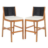 Outdoor Acacia Wood Bar Stools (Set of 2)