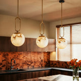 Gong Alabaster Pendant Light