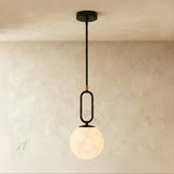 Gong Alabaster Pendant Light