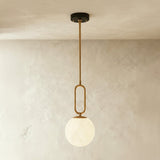 Gong Alabaster Pendant Light