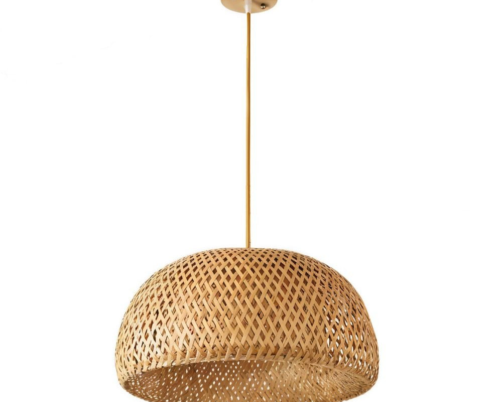 Hand-Weaved Rattan Cocoon Pendant Light