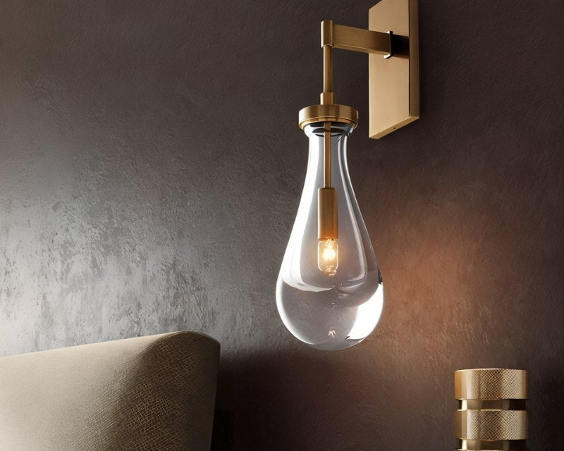 Pulcher Glass Tears Wall Sconce