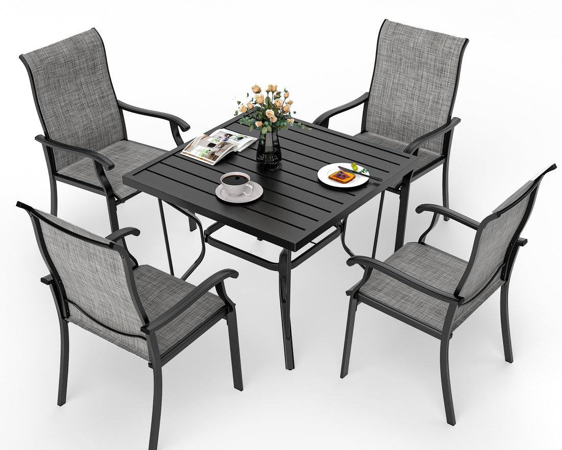 Textilene Dining Table Set (5 Pieces)