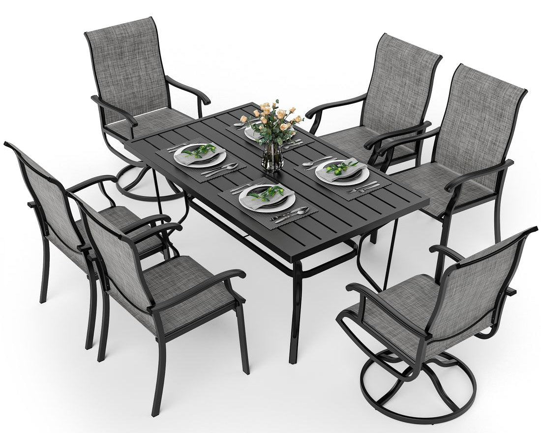 Outdoor Dining Set with Mixed Seating