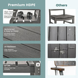 Pamapic Convertible Patio Swing & Outdoor Dining Set