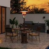 Pamapic 48000 BTU Propane Freestanding Patio Heater with Cover & Wheels