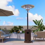 Pamapic 48000 BTU Propane Freestanding Patio Heater with Cover & Wheels
