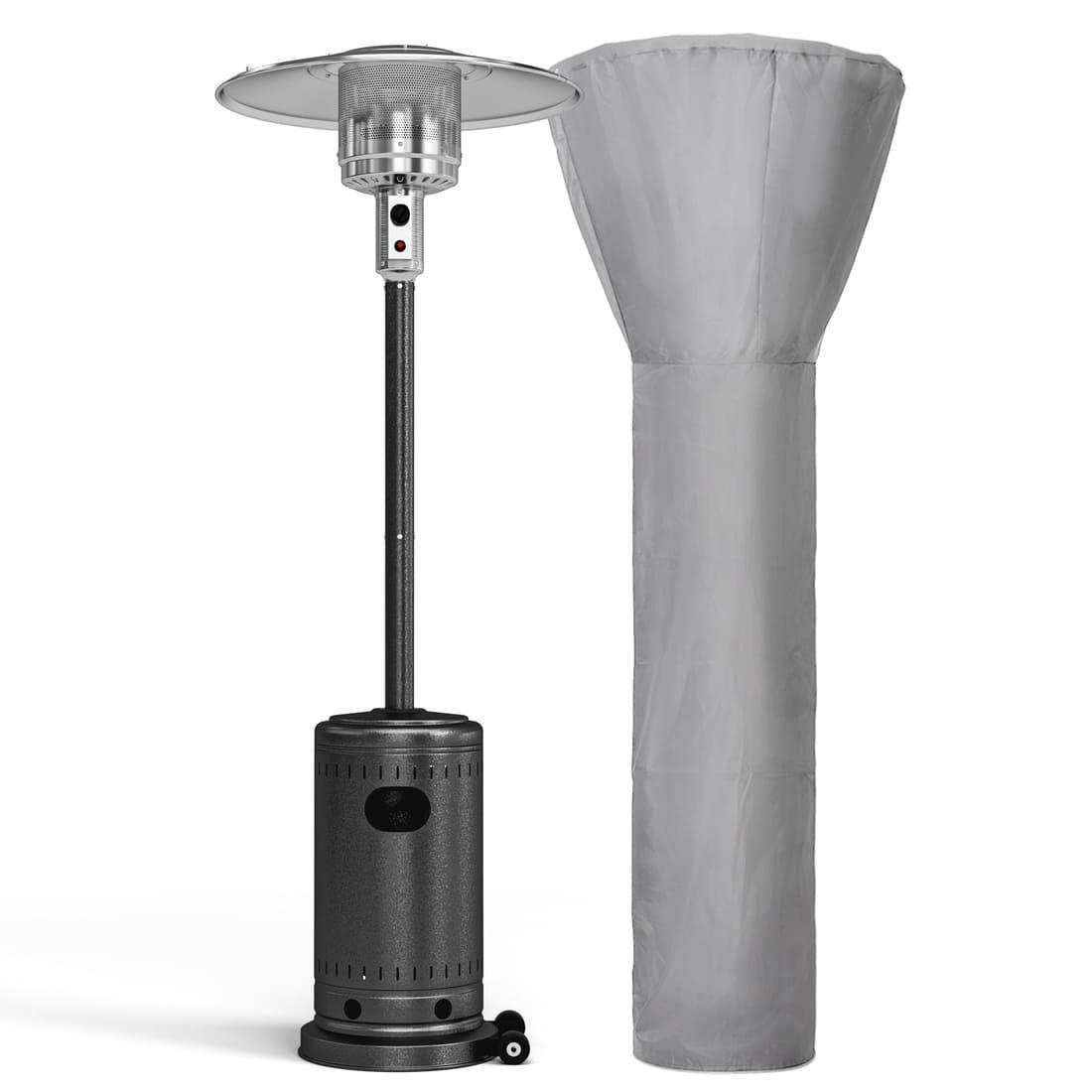 Pamapic 48000 BTU Propane Freestanding Patio Heater with Cover & Wheels