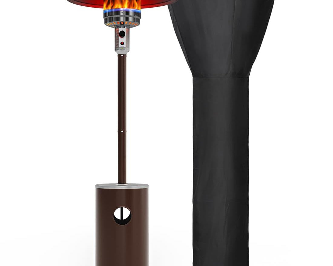 48,000 BTU Propane Patio Heater with Table Top & Wheels