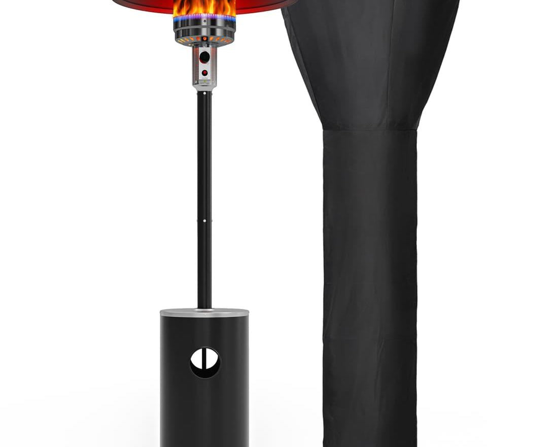 48,000 BTU Propane Patio Heater with Table Top & Wheels