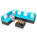 Pamapic Rattan Outdoor Sectional Couch Set