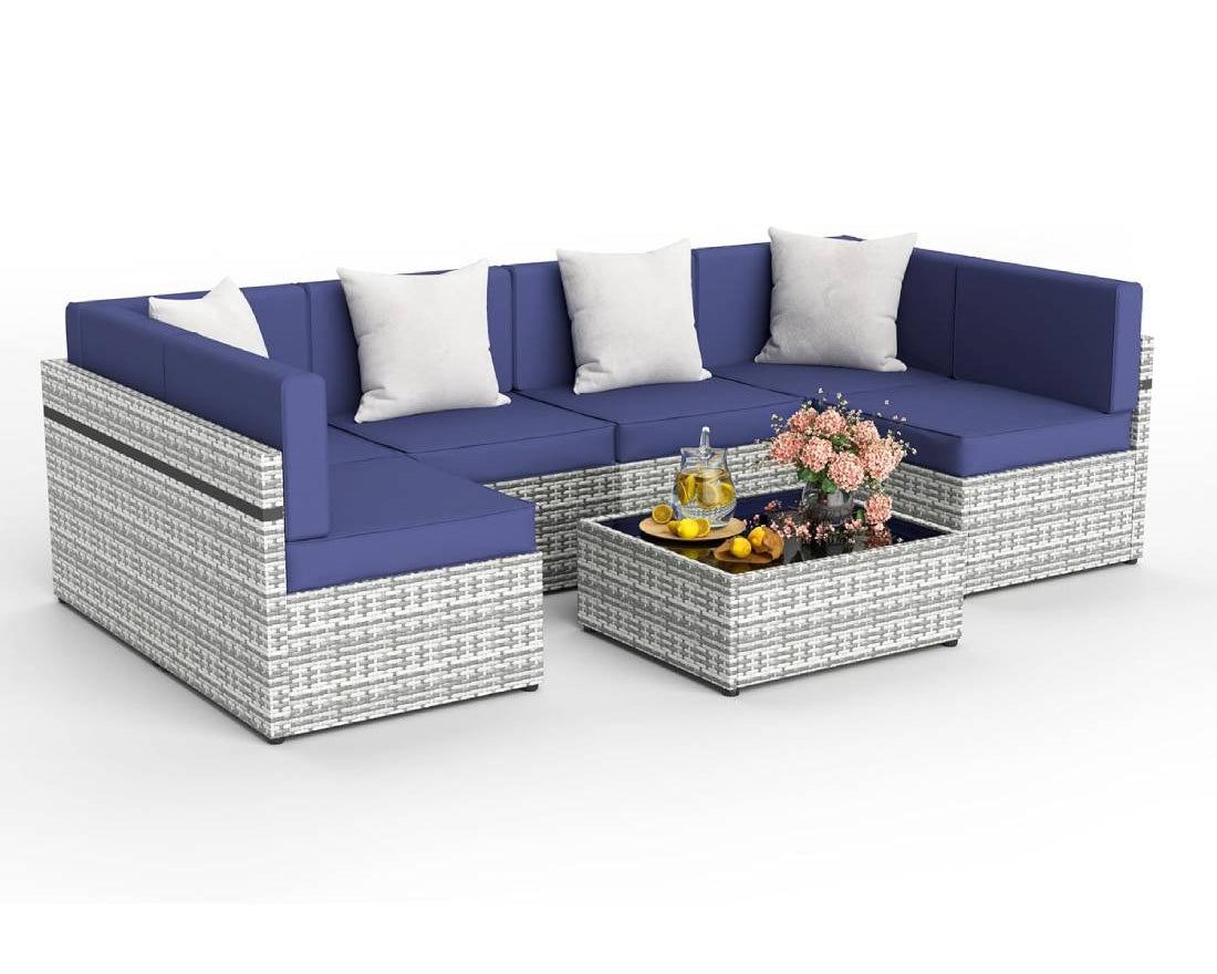 Rattan Outdoor Sectional Couch Set