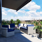 Pamapic Rattan Outdoor Sectional Couch Set