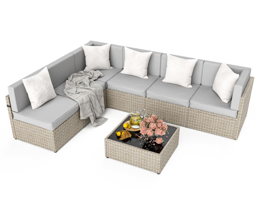 Rattan Outdoor Sectional Couch Set