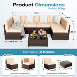 Pamapic Rattan Outdoor Sectional Couch Set