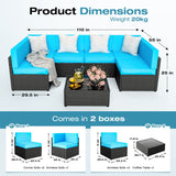 Pamapic Rattan Outdoor Sectional Couch Set