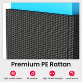 Pamapic Outdoor Sectional Couch Set with Fire Pit Table