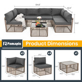Pamapic Wicker Outdoor Sectional Sofa