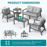Corex HDPE Outdoor Sectional Sofa, 7-Piece