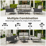 Axis Woven Rope Outdoor Sectional Set, 7-Piece