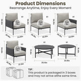 Axis Woven Rope Outdoor Sectional Set, 7-Piece