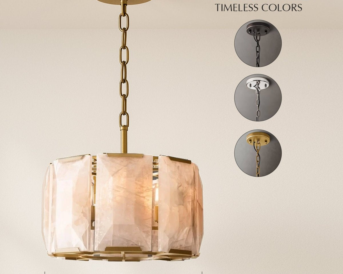 Sakhra Round Alabaster Chandelier