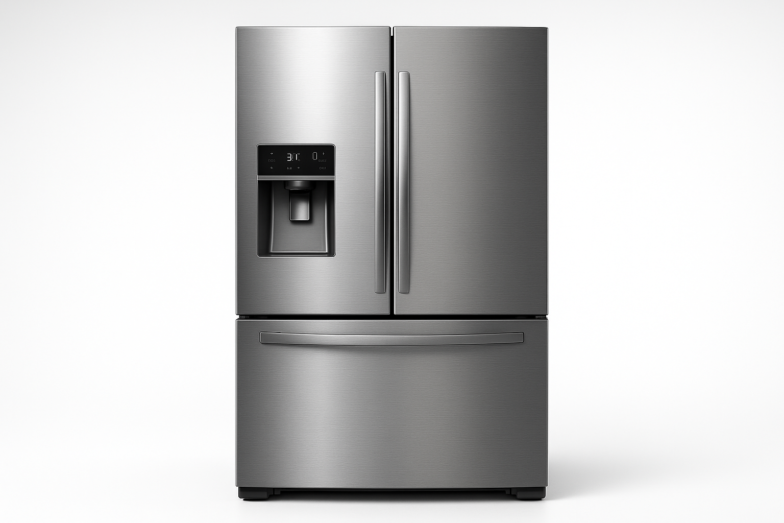 stainless steel side by side refrigerator