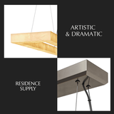 Teva Rectangular Alabaster Chandelier