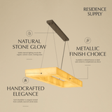 Teva Rectangular Alabaster Chandelier