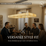Teva Rectangular Alabaster Chandelier