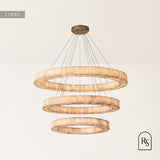 Teva Round Alabaster Chandelier