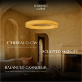 Teva Round Alabaster Chandelier