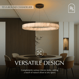 Teva Round Alabaster Chandelier