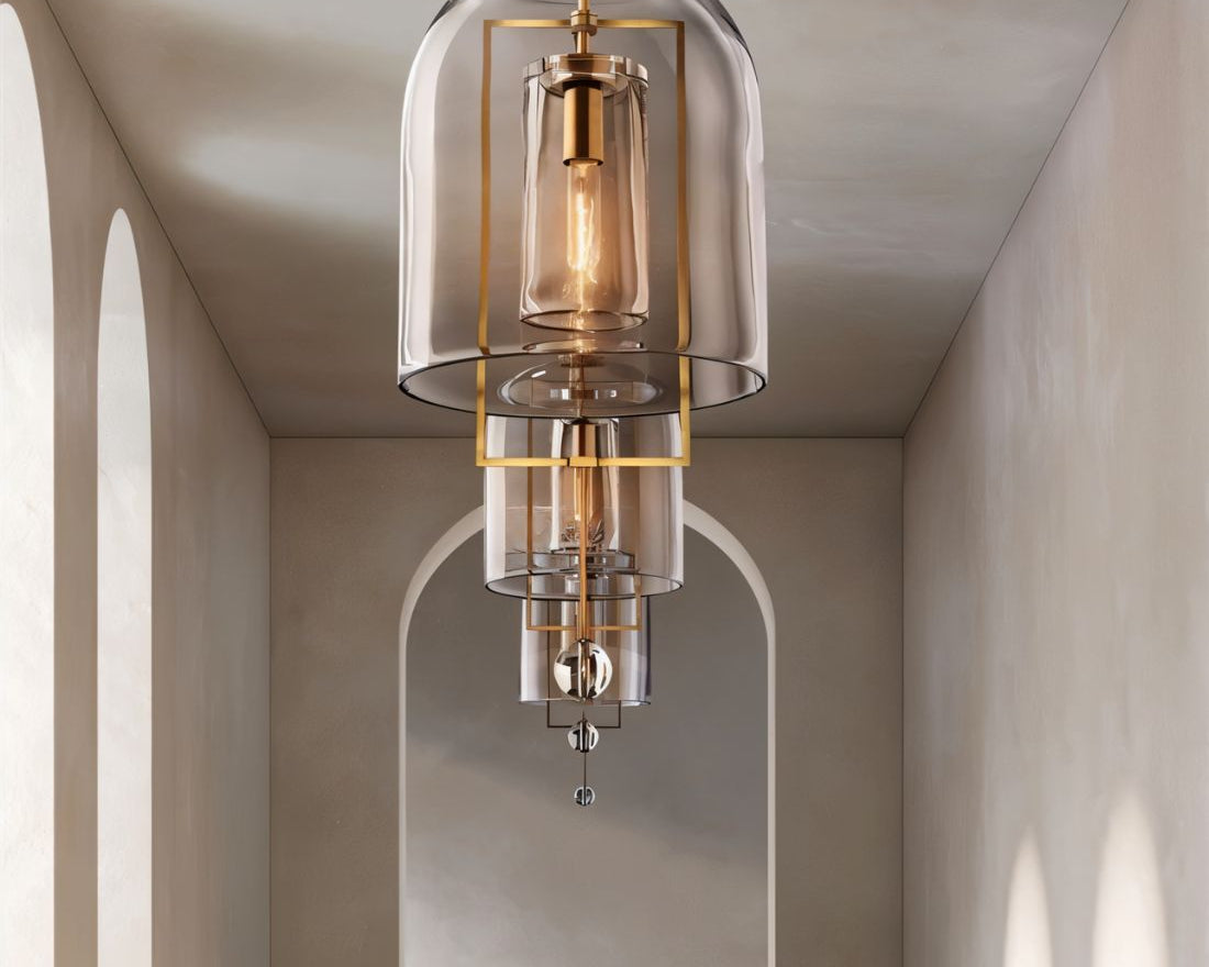 Vintage Glass Lantern Pendant Lights