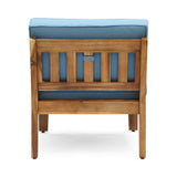 Grenada 5 Seater Acacia Wood Sectional Armless Sofa Set