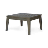 Acacia Wood Sectional Patio Furniture Set with Water-Resistant Cushions - Dark Gray or Teak+ Beige