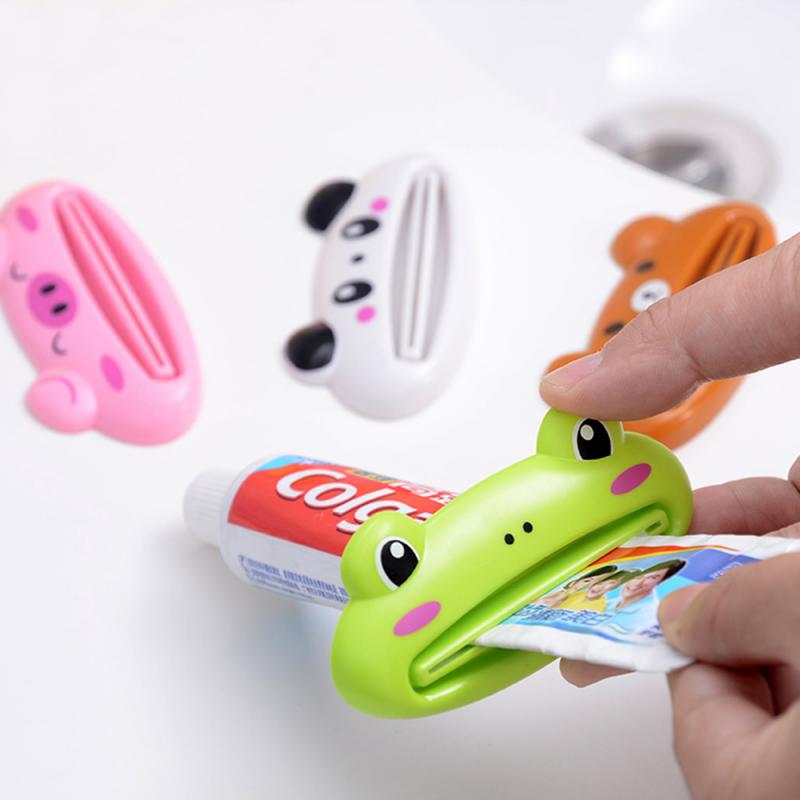 Plastic Cartoon Toothpaste Dispenser Tube Squeezer Home Tube Squeezer Easy Tooth Paste Rolling Holder Bathroom Accessories